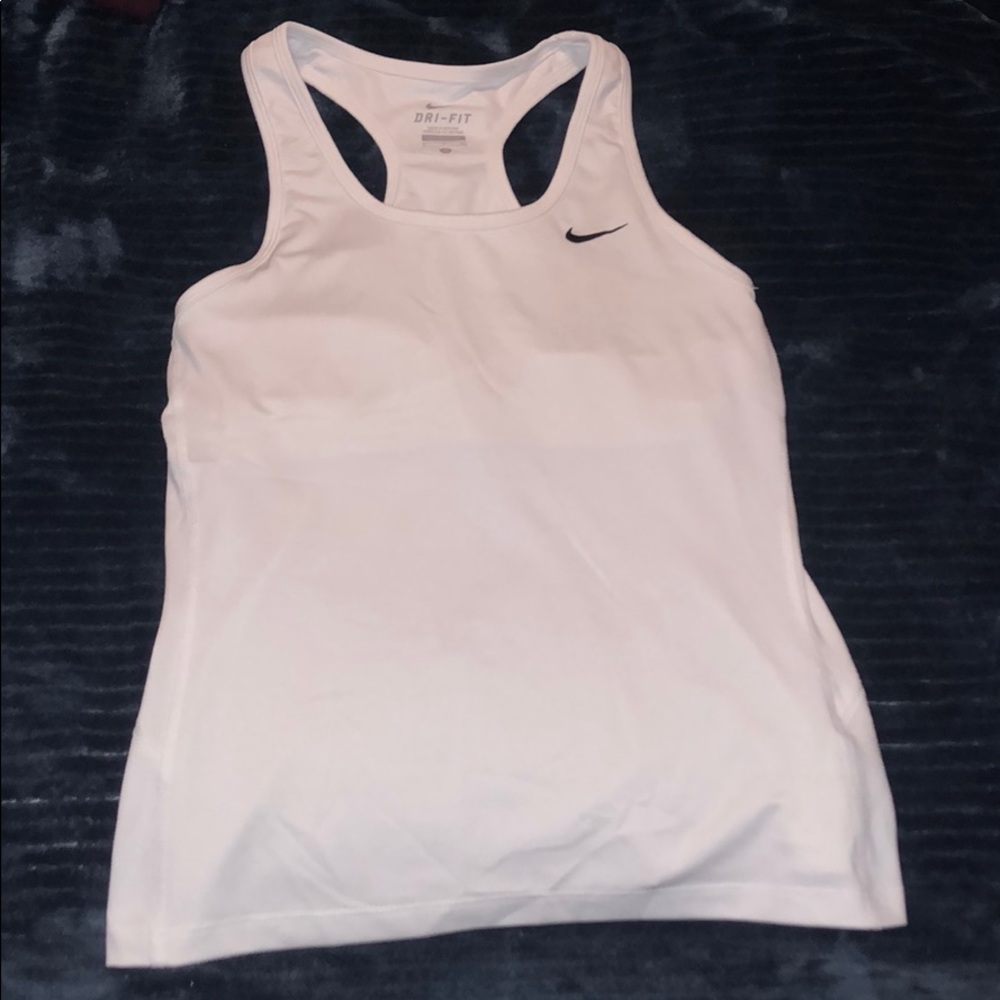 Nike dri fit white tank top